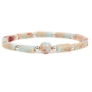 RETAIL $40 Natural Stone Bracelet Emperor Stone Bracelet*Stretch to Fit*NEW